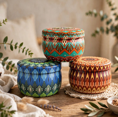 Mandala Tin Scented Candle